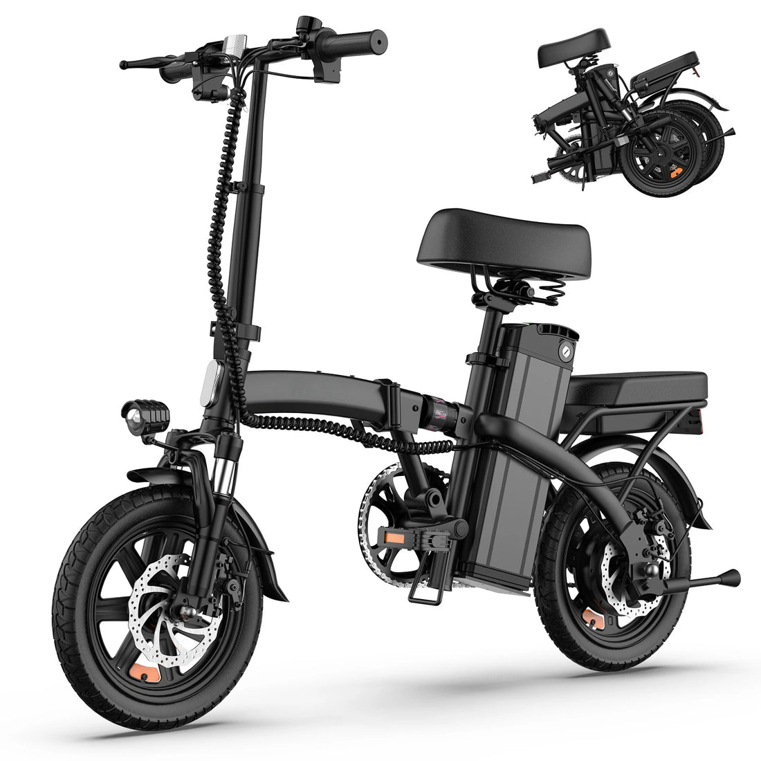 E-bike 250W 48V 7.5Ah battery Foldable Electric Bike,14-inch All-terrain fat tire E-Mountain bike