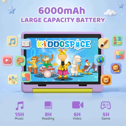 BUFO 10.1-inch Kids Tablet – Android 16, 3GB + 21GB Virtual RAM, 64GB, Parental Controls