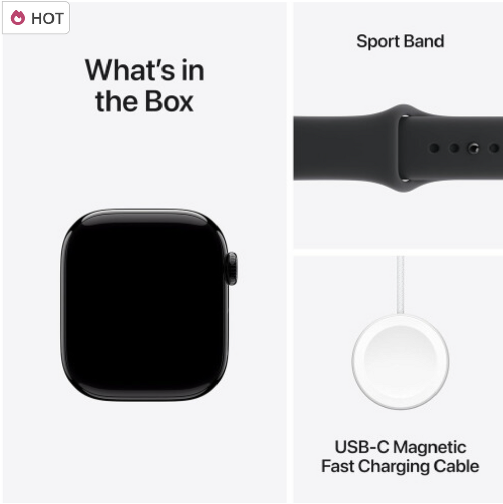 Apple Watch Series 11 GPS 42mm Smartwatch Black Sport Band S/M | Health & Fitness Tracker