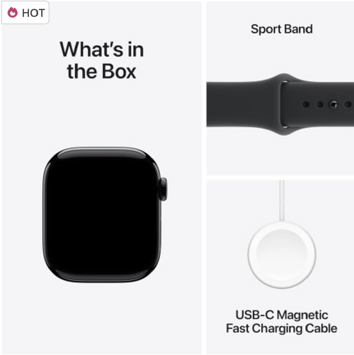 Apple Watch Series 11 GPS 42mm Smartwatch Black Sport Band S/M | Health & Fitness Tracker