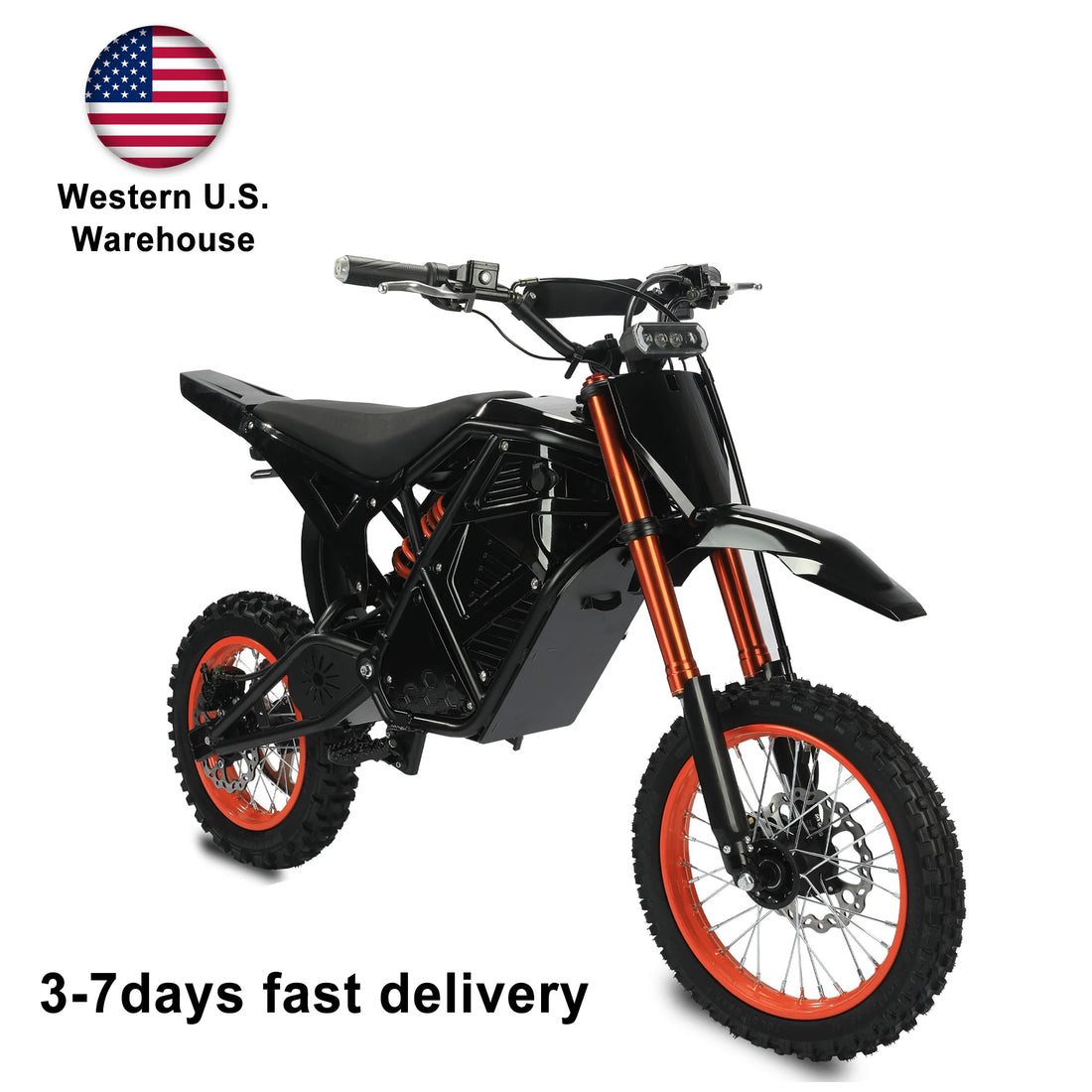 3-7 Delivery Adult Electric Motorcycle US Street Legal Electric Dirt Motorcycle with Hydraulic Fork Adjustable Shock Absorber - Munawar Tech