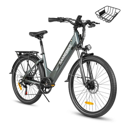 OEM SAMEBIKE Women's 500D 26''  Hybrid Mountain Bike Integrated 36V Lithium Battery City Bike for Commute