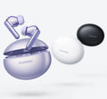 HUAWEI wireless earbuds with charging case on a white background