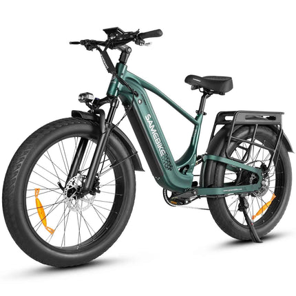 SAMEBIKE Storm Off-Road Electric Mountain Bike 1800W 26x4.0 Wide Fat Tire E-Bike 48V 20AH Removable Lithium Battery Dual Suspension for Adults