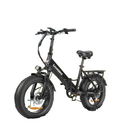Ebike SAMEBIKE LOTDM200 750W 48V 13AH removable battery, 20-inch tires, mechanical brakes, color display, adult electric bike.
