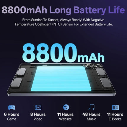 SVITOO P108 12-inch 2K Android 16 Tablet – 30GB RAM, 128GB Storage, 8800mAh Battery