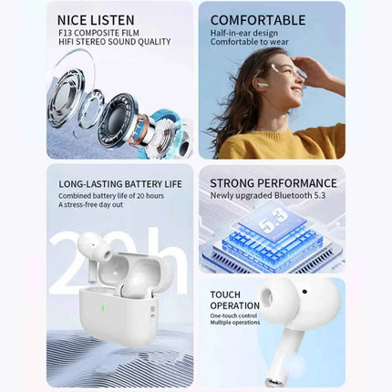 UEESFIT A5 TWS Bluetooth5.3 Earphone True Wireless Earbuds Noise Reduction In-Ear Headphones Sports Gaming Headest With Mic