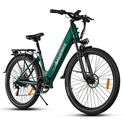 OEM SAMEBIKE Women's 500D 26''  Hybrid Mountain Bike Integrated 36V Lithium Battery City Bike for Commute
