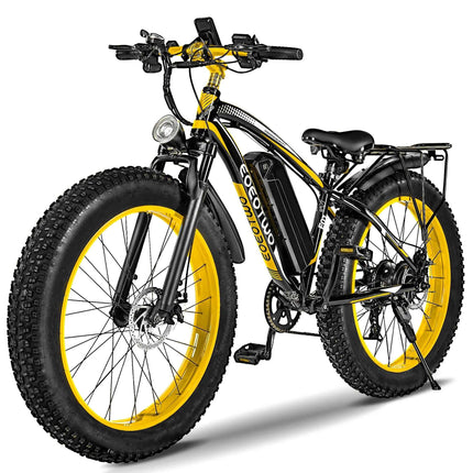 EOEOTWO 1500W Fat Tire Electric Bike for Adults 26"x4.0 All Terrain E-Bike 34MPH Fast Mountain Ebike 48V Long Range Snow Beach Bicycle