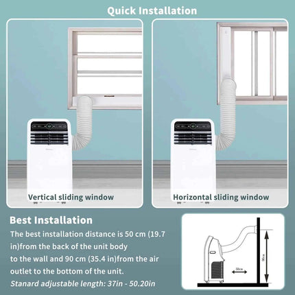 Shinco 8,000 BTU Portable Air Conditioner, AC Unit with Built-in Cool, Dehumidifier & Fan Modes for Room up to 350 sq.ft