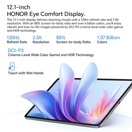 HONOR Pad 10 12.1" 2.5K Eye Comfort Display Tablet | WiFi | 10100mAh Battery | MagicOS 9.0