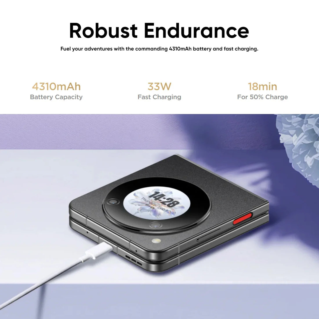 Nubia Flip 5G Global Version android 5g 6.9" 120Hz OLED Folded Screen 50MP AI Dual Camera 33W Charging