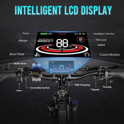 Samebike LO26 PLUS Foldable Electric Bike 48V 15Ah Battery 1000W Motor 45KM/H Max Speed 26 inch Tyre Hydraulic Brake Bicycle