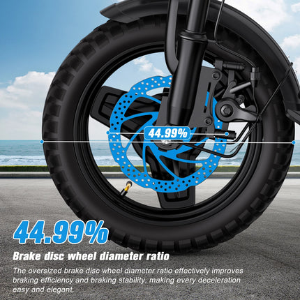 DEEPOWER A14 500W Small Electric Bicycle with Multi-Link Shock Absorption for Urban Travel and Outdoor Activities