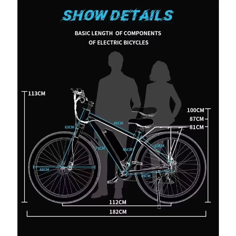 Electric Bike Duotts C29 750W Motor 48V30AH/15AH Lithium Battery Aluminum Alloy Frame E Bike 29-inch Tire Snow Electric Bicycle