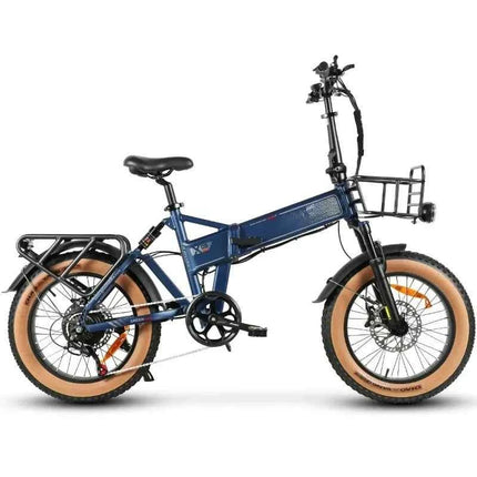 Samebike 09-2 Hybrid Electric Mountain Bike Comfortable Folding 500W Motor Power 48V Frame Battery Steel Material    Tires
