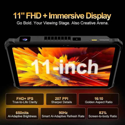 Blackview Active 12 Pro 11-inch 5G Rugged Projector Tablet – Android 15, Up to 1TB, 30,000mAh