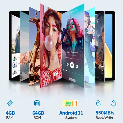 BDF 10.1-inch Android 11 3G Tablet – 4GB RAM, 64GB, Dual SIM, 5000mAh