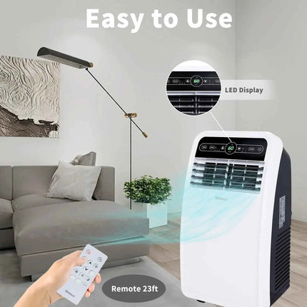 Shinco 8,000 BTU Portable Air Conditioner, AC Unit with Built-in Cool, Dehumidifier & Fan Modes for Room up to 350 sq.ft