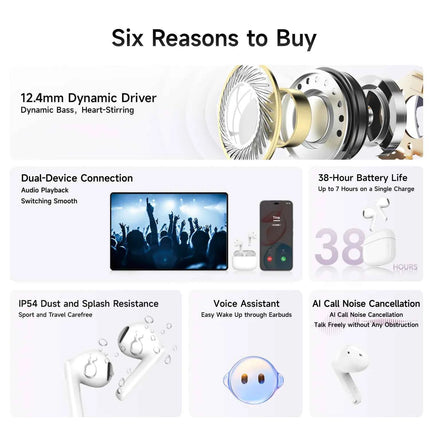 Honor X7e active 38H Battery Earbuds Dual Connect  BT 5.4 Low Latency  Spatial Audio IP54  Comfortable Semi-In Ear
