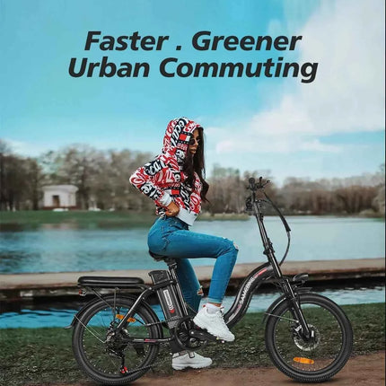 SAMEBIKE E-bike CY20 36V12AH Removable Battery Retro Electric Bike Folding Adult 20-inch Tire Road Mountain Electric Bicycle