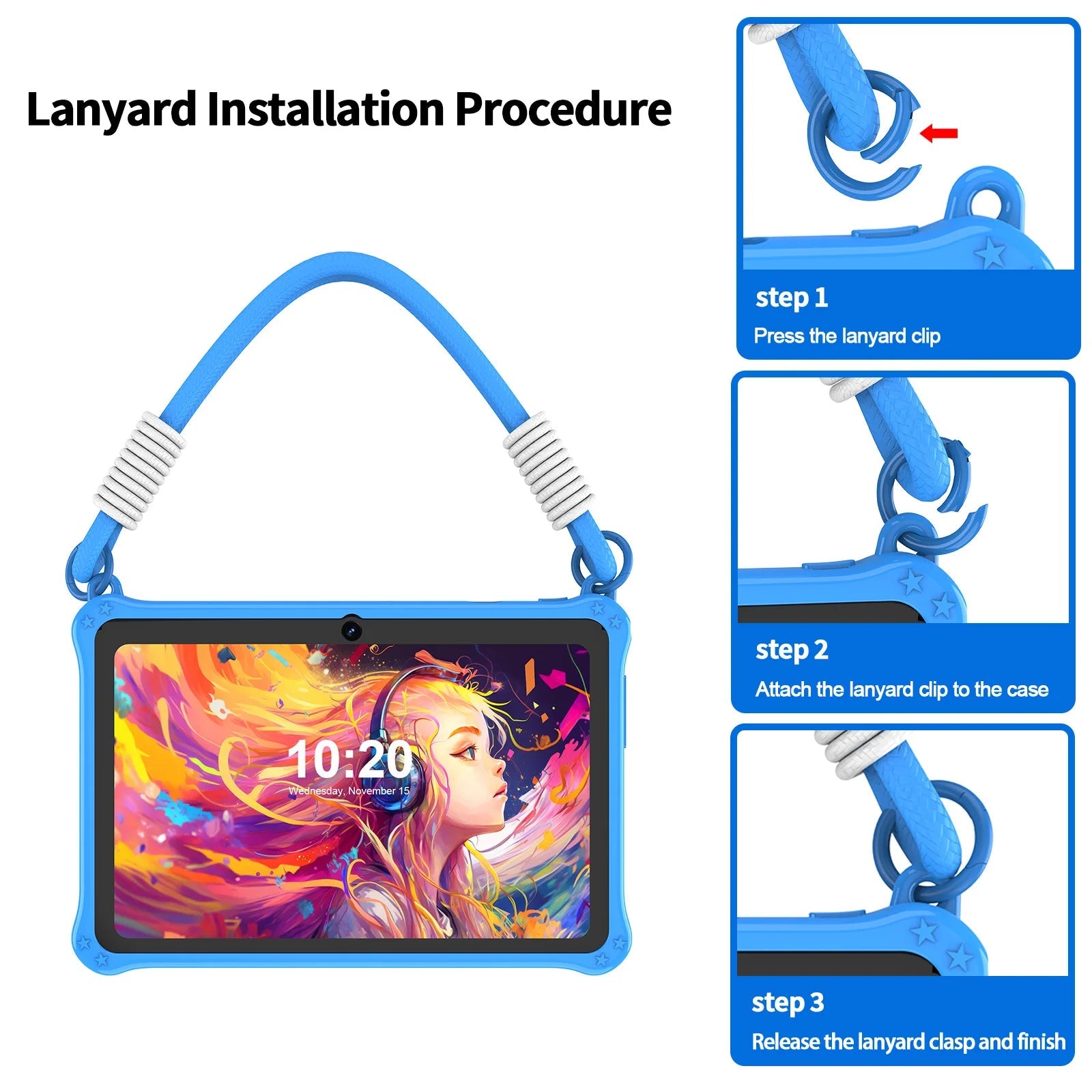 PRITOM 7 Inch Kids Tablet Android 13 4GB RAM 32GB Storage WiFi Bluetooth Child Friendly Software Pritom