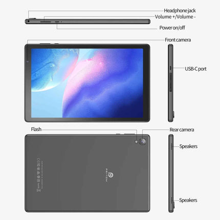 PRITOM D10A 10.1-inch Android 14 Tablet – 2GB RAM, 32GB, Wi-Fi 6, 6000mAh