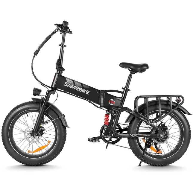 SAMEBIKE RS-A02Pro Folding Fat Tire Electric Bike 1000W All Terrain Snow Mountain Ebike For Adults 48V 15Ah High Capacity Battery Dual Suspension Off Road Adventure Bicycle