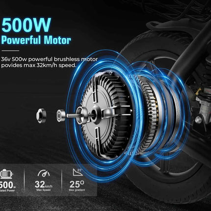 UK Warehouse SAMEBIKE SM-C02 Chinese Scooter Manufacturers 25KM Speed Folding 500D Motor Electric Scooter Adult