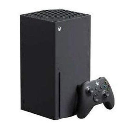 Microsoft Xbox Series X 1TB gaming console in black with controller